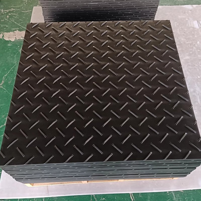 Black Uhmwpe Ground Protection Mat/ Hdpe Roadway Sheet/Temporary Flooring Pad