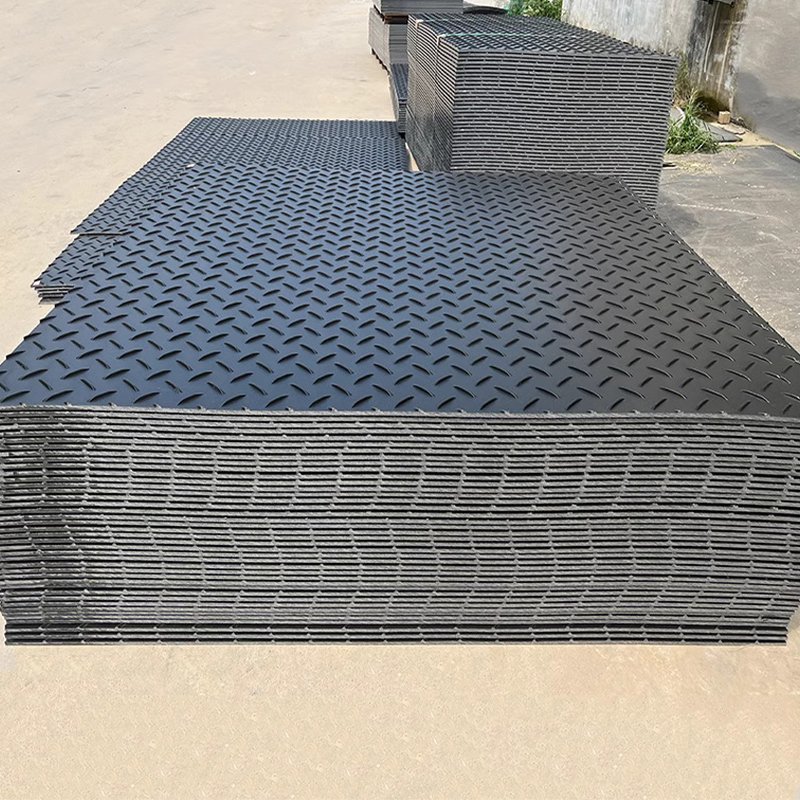 Black Uhmwpe Ground Protection Mat/ Hdpe Roadway Sheet/Temporary Flooring Pad