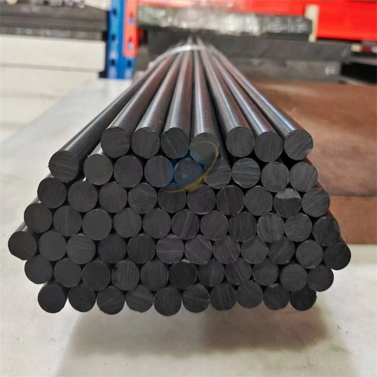Custom Size Dia 30mm*1000mm Engineering Plastic Bar 30% Carbon Fiber Filled Peek CF30 Rod