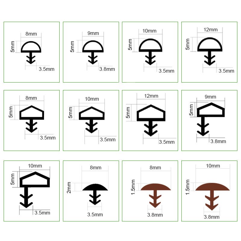 Gasket t slot rubber for timber door extrusion profiles wooden door sealing strip tpe window door