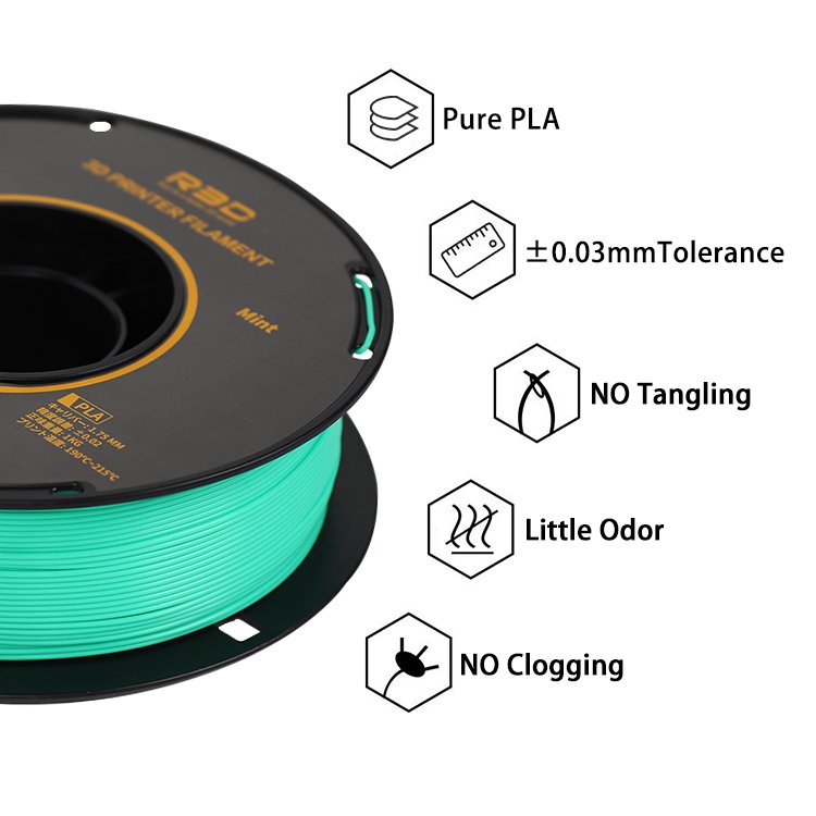 Wuhu R3D Filament 3d Printer PLA 1KG/Spool for 3D Printer Neat Winding Eco Plastic