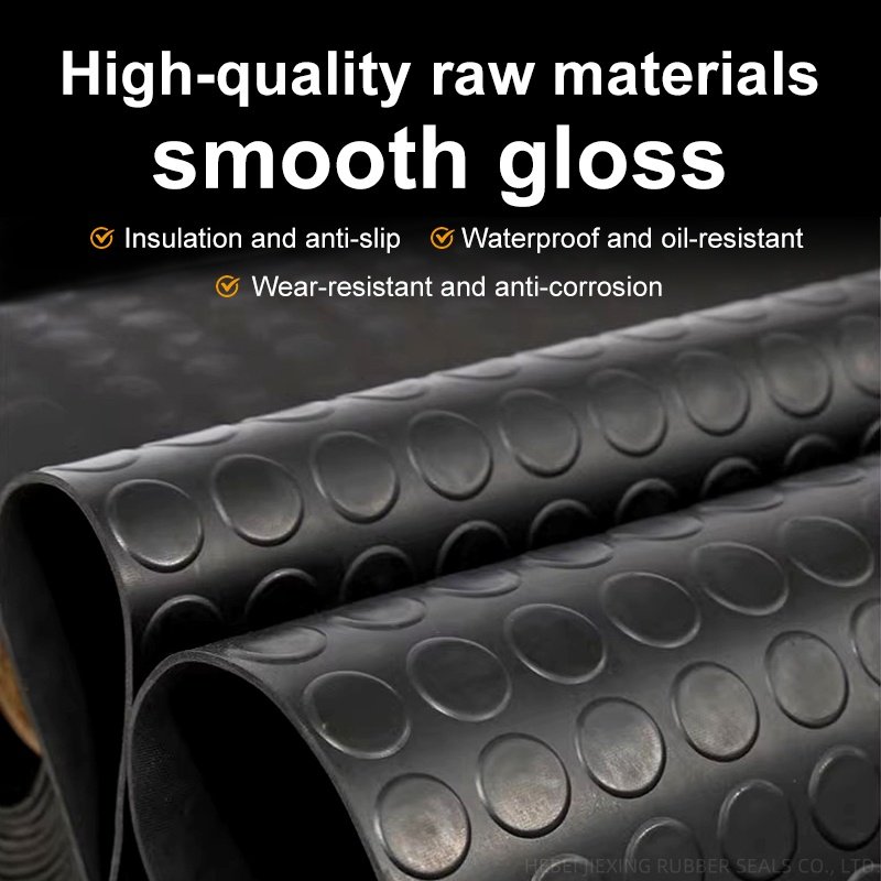 Coin Stud Rubber Flooring Herringbone pattern non-slip rubber sheet Stripe dot shock-absorbing rubber sheet