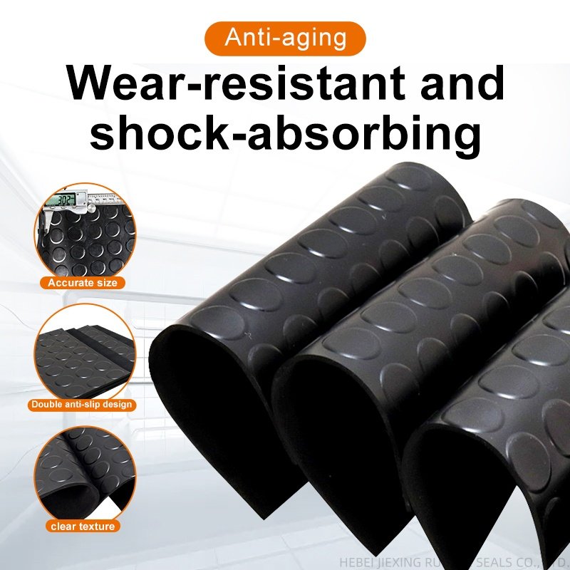 Coin Stud Rubber Flooring Herringbone pattern non-slip rubber sheet Stripe dot shock-absorbing rubber sheet