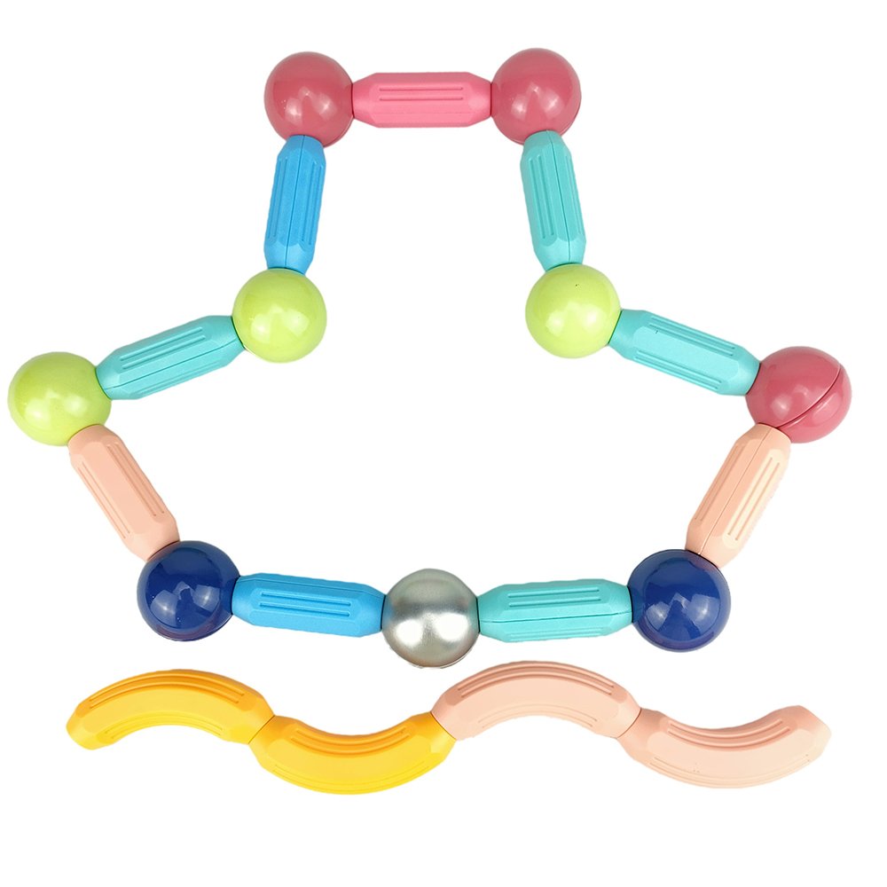 68pcs Magnetic Balls and Rods Set, Magnetic Building Set, Magnetic Balls and Sticks