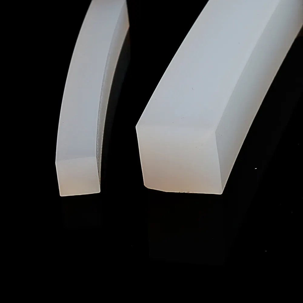 Rubber seals of high temperature resistant silicone material for machinery
