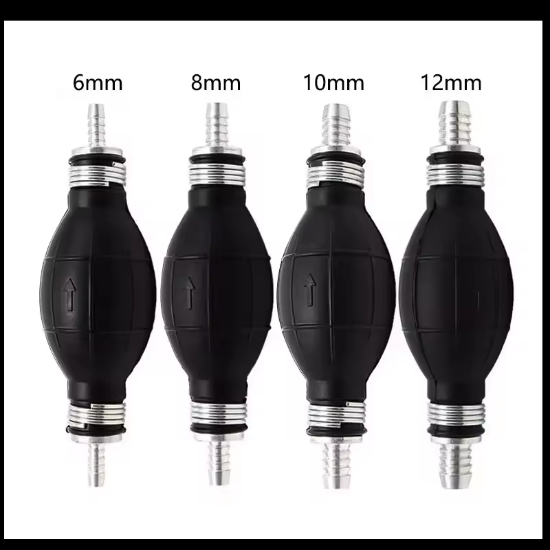 Diesel hand squeeze oil pump black rubber fuel delivery vacuum fuel pipe manual start pump