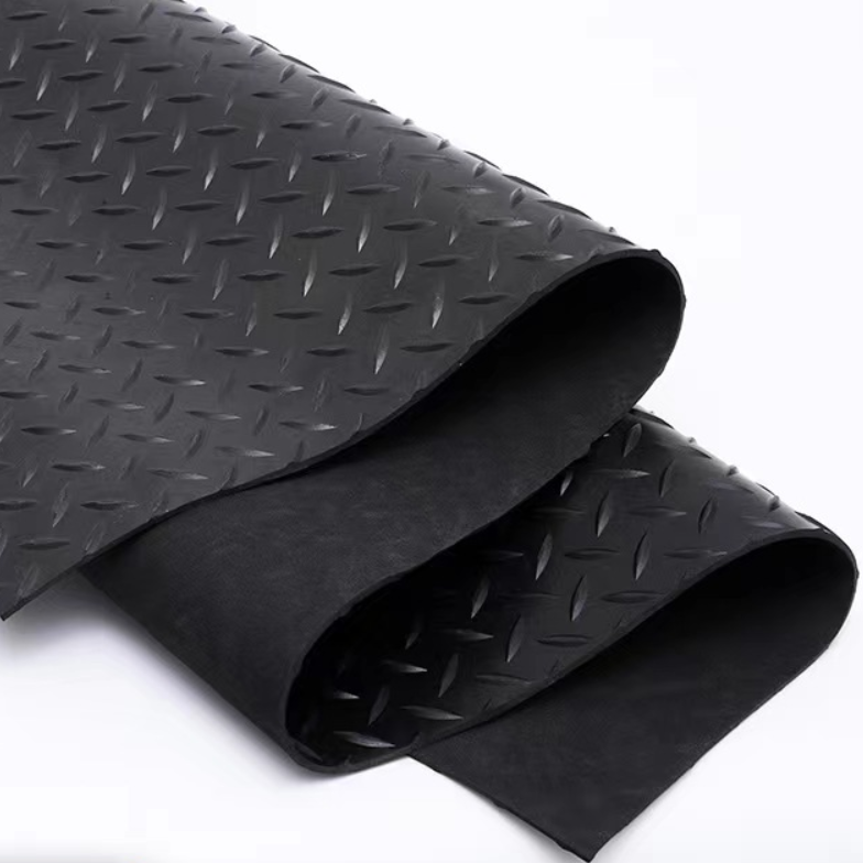 Factory custom multi-color size anti-slip wear and fatigue willow leaf pattern rubber sheet