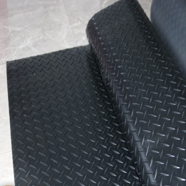 Factory custom multi-color size anti-slip wear and fatigue willow leaf pattern rubber sheet
