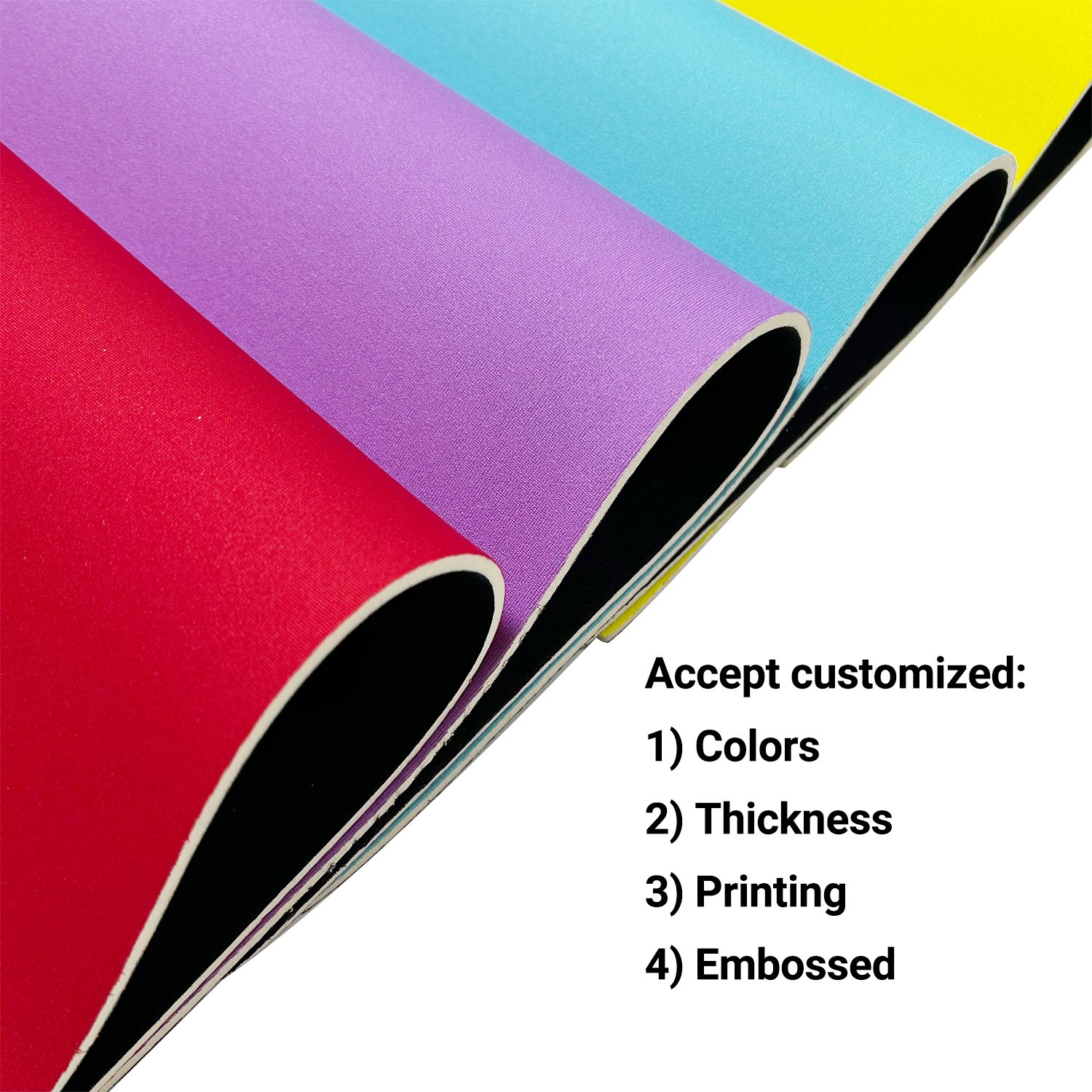 Factory Sale Odorless 2mm 3mm Custom Colored waterproof polyester nylon Fabric Thin Neoprene Fabric