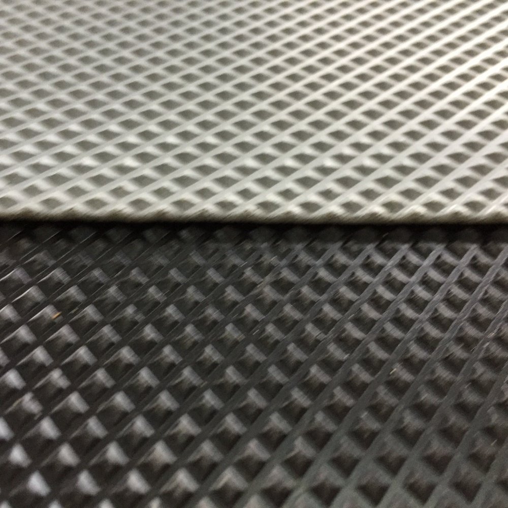 Super thin 2mm soft black rough top anti-slip small diamond rubber matting / neolite rubber sheet SBR