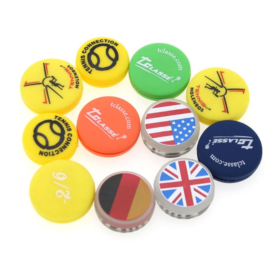 OEM design tennis racquet vibration dampener silicone tennis dampeners custom logo