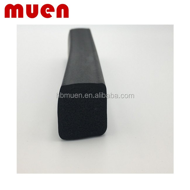 Epdm foam buffer waterproof solid square sealing strip Large D-type wood door self-adhesive anti-collision strip