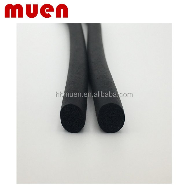 Epdm foam buffer waterproof solid square sealing strip Large D-type wood door self-adhesive anti-collision strip