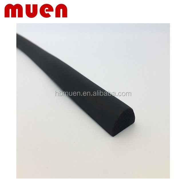 Epdm foam buffer waterproof solid square sealing strip Large D-type wood door self-adhesive anti-collision strip