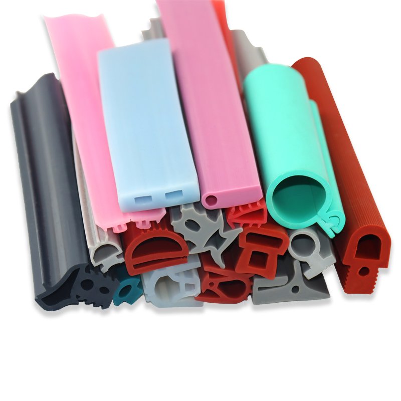 High-temperature resistant color silicone extruded profiled silicone rubber sealing strip silicone sound insulation strip