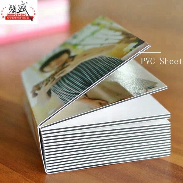 Photobook photo album self adhesive pvc soft transparent plastic sheet black and white