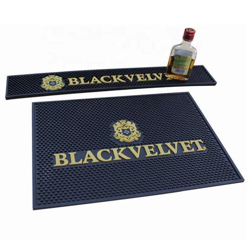 Bar Drinking Mats With Custom Logo Embossed Logo Rubber Bar promotion gift beer mat promotion gift glass mat