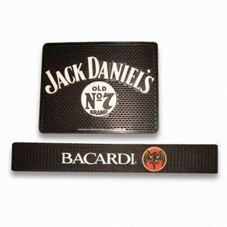 Bar Drinking Mats With Custom Logo Embossed Logo Rubber Bar promotion gift beer mat promotion gift glass mat