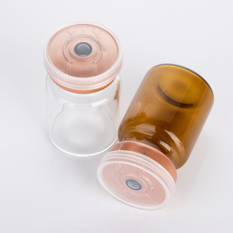 Clear amber moulded seguridad vial tubular pharmaceutical 5ml glass vial with caps and stopper