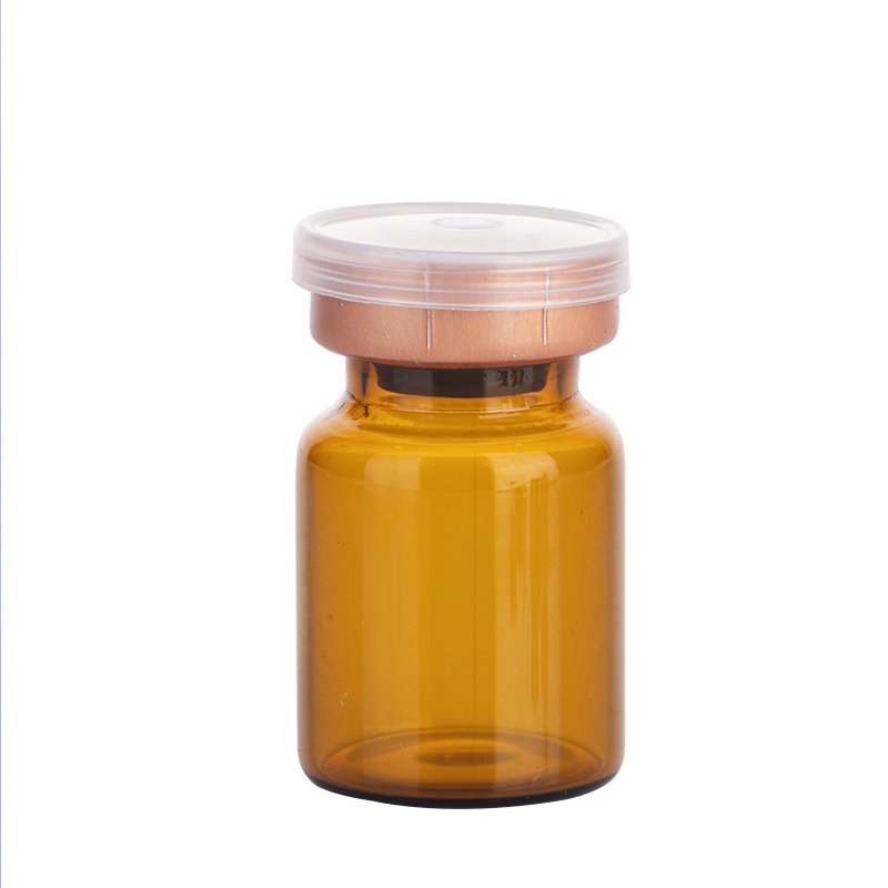 Clear amber moulded seguridad vial tubular pharmaceutical 5ml glass vial with caps and stopper