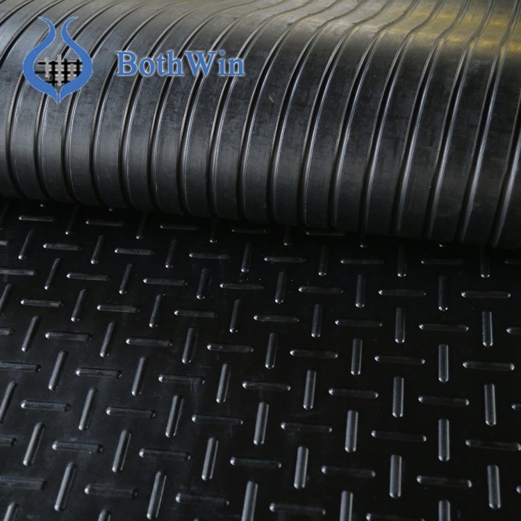 12/17/19mm Rubber Mats For Cows Anti Slip T-Pattern Horse Rubber Mats for Animal Cow Mat Rubber With Moulding