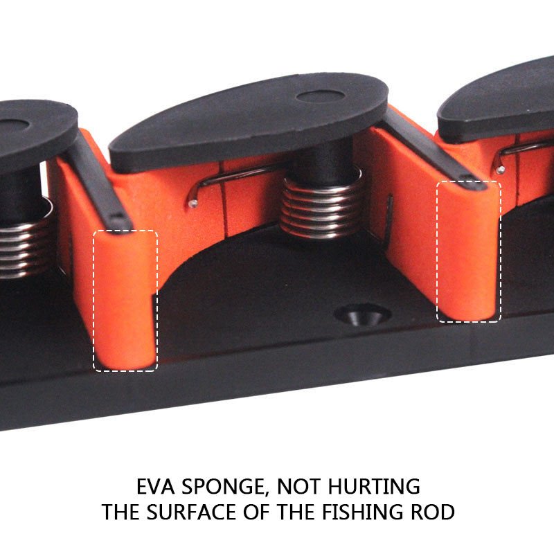 Wholesale Fishing Accessories Display Vertical Plastic Storage Wall Mounted Fishing Rod Holder Rack