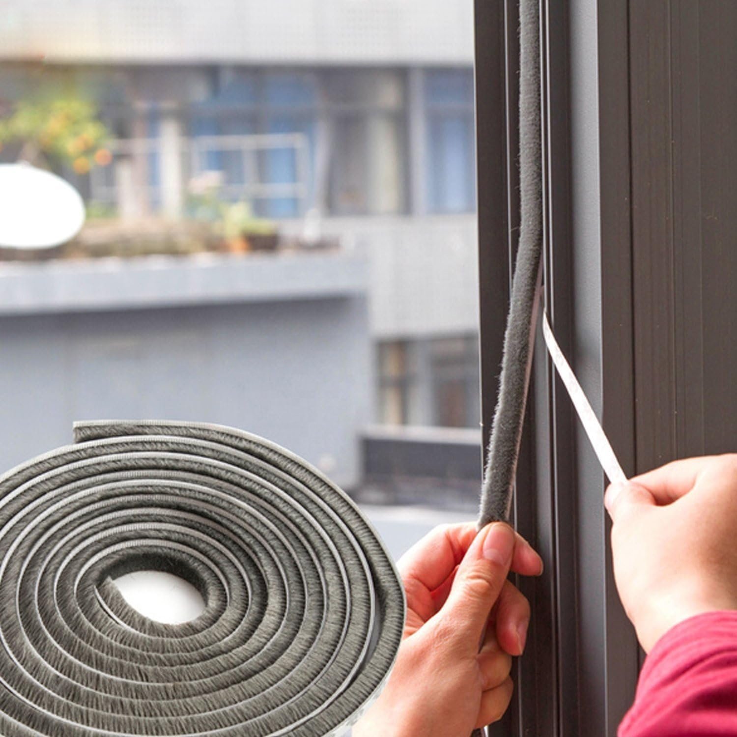 Aluminium alloy door and window weather strip windproof and waterproof wool pile sealing strip