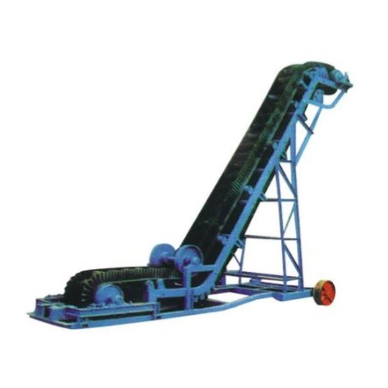 Industrial Mobile Inclined Rubber Belt Conveyor For Bulk Materials