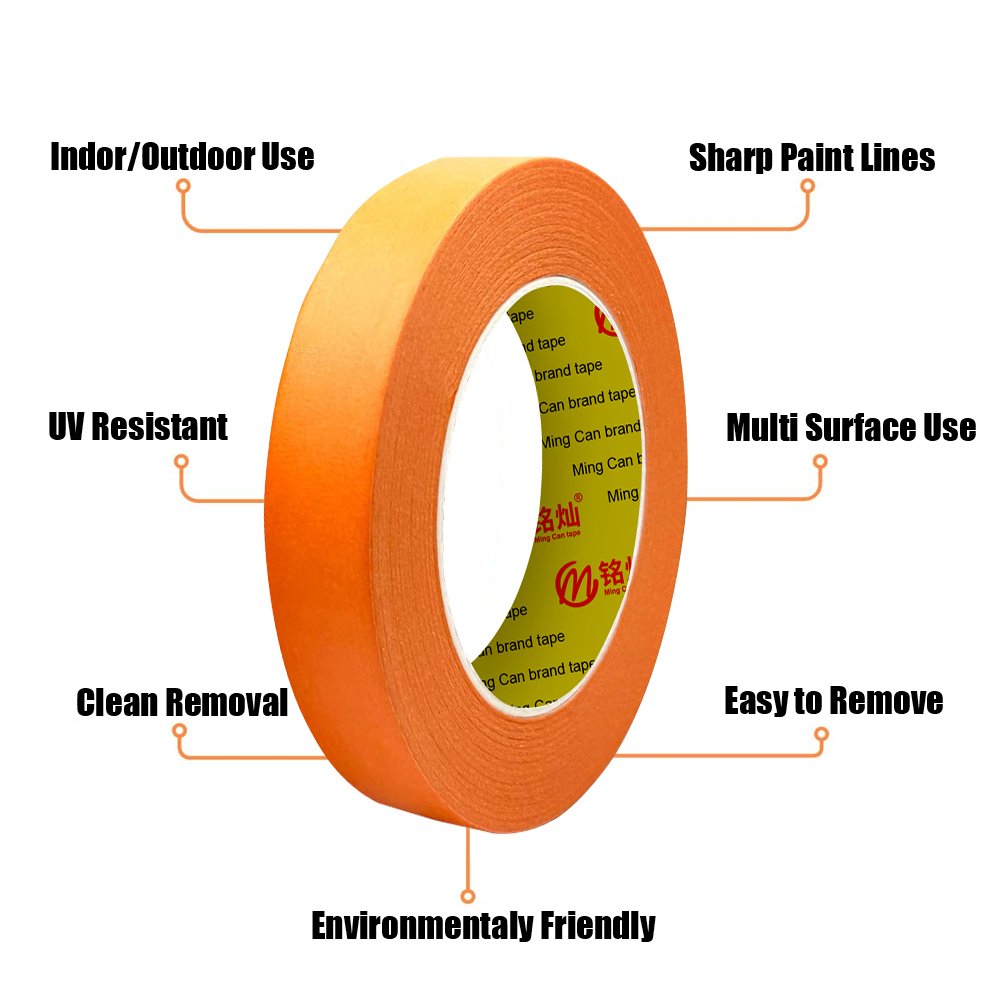 Orange Paper Masking Paper Tape For Painter