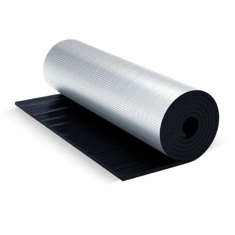 30mm Hot selling factory price Self adhesive single layer aluminum foil thermal insulation cotton roof rubber plastic material
