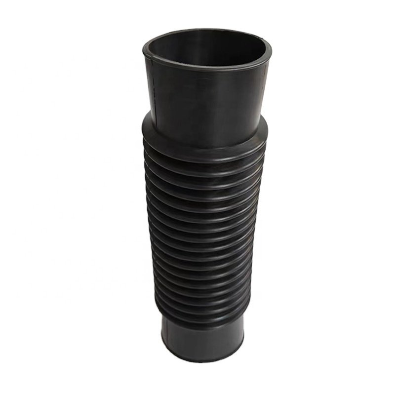 Corrugated Rubber Hose Inner Diameter One End 110mm, Other End 90mm Soil Pipe-Black Water