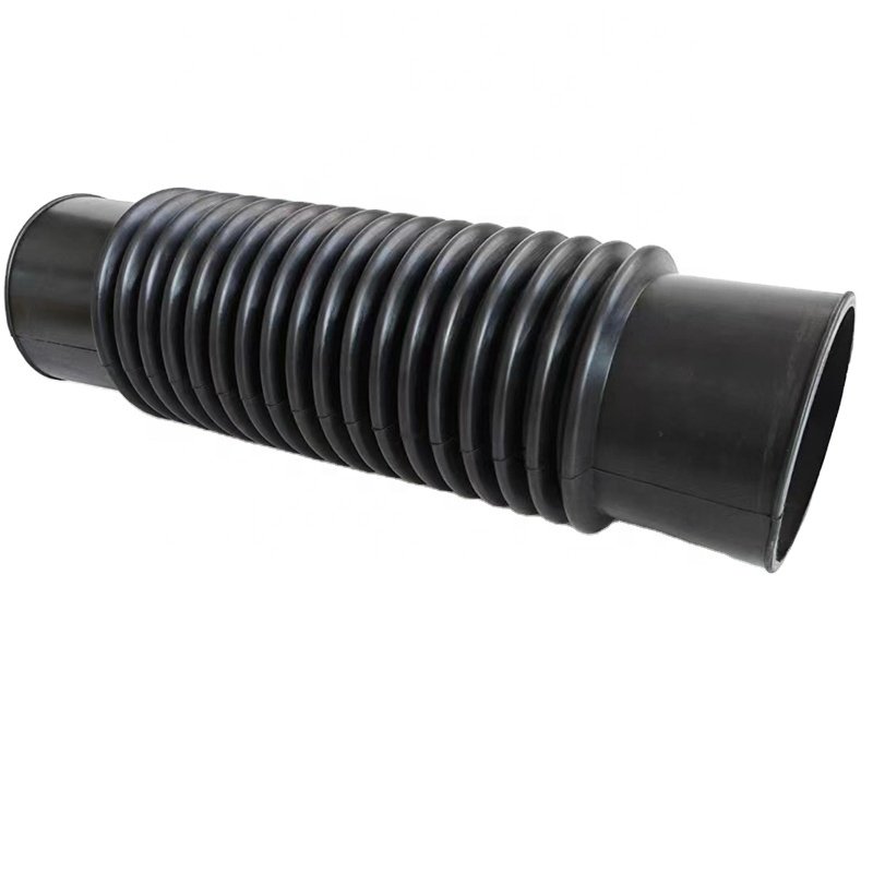 Corrugated Rubber Hose Inner Diameter One End 110mm, Other End 90mm Soil Pipe-Black Water