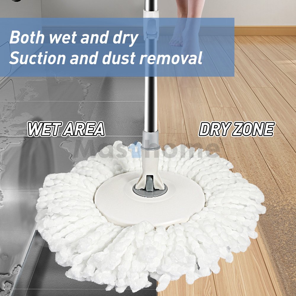 Masthome Factory Price Stainless Steel Pole Mop And Bucket Set Spin Cleaning Mop And Bucket With Wringer Set