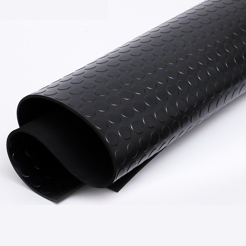 Heavy Duty 3-6mm EPDM Outdoor Studded Rubber Coin Floor Mats Moulded Gym Flooring Sheet