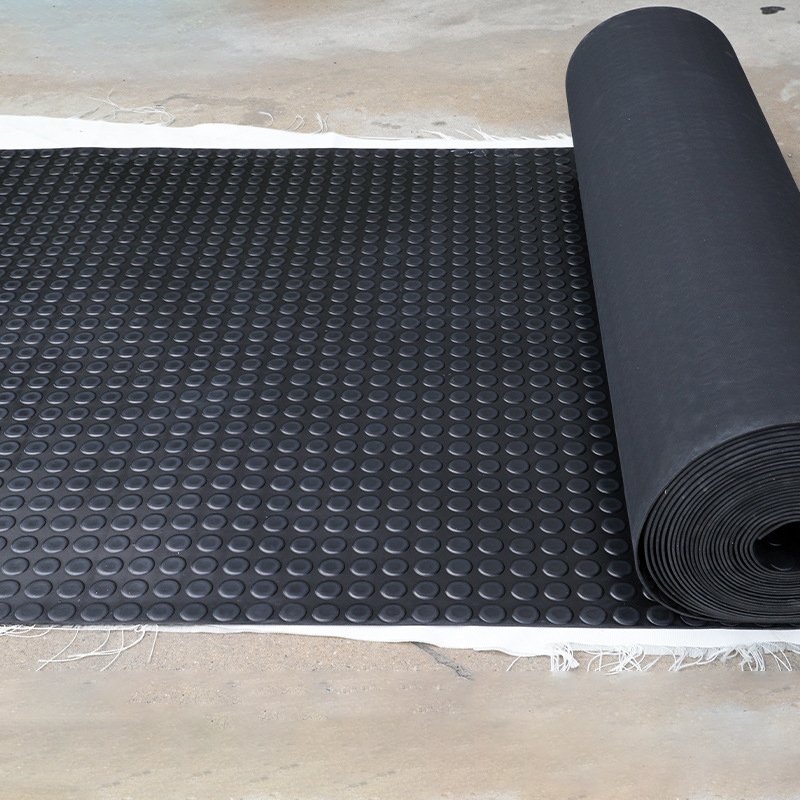 Heavy Duty 3-6mm EPDM Outdoor Studded Rubber Coin Floor Mats Moulded Gym Flooring Sheet