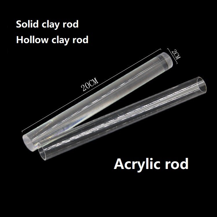 Clay Tools Plastic Rod Stick ,Acrylic Transparent Polymer Clay Rolling Pin,Rod Acrylic Bar