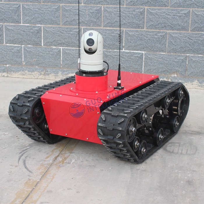 Guoxing safari 600T rubber track crawler robot chassis large rc robot tank platform