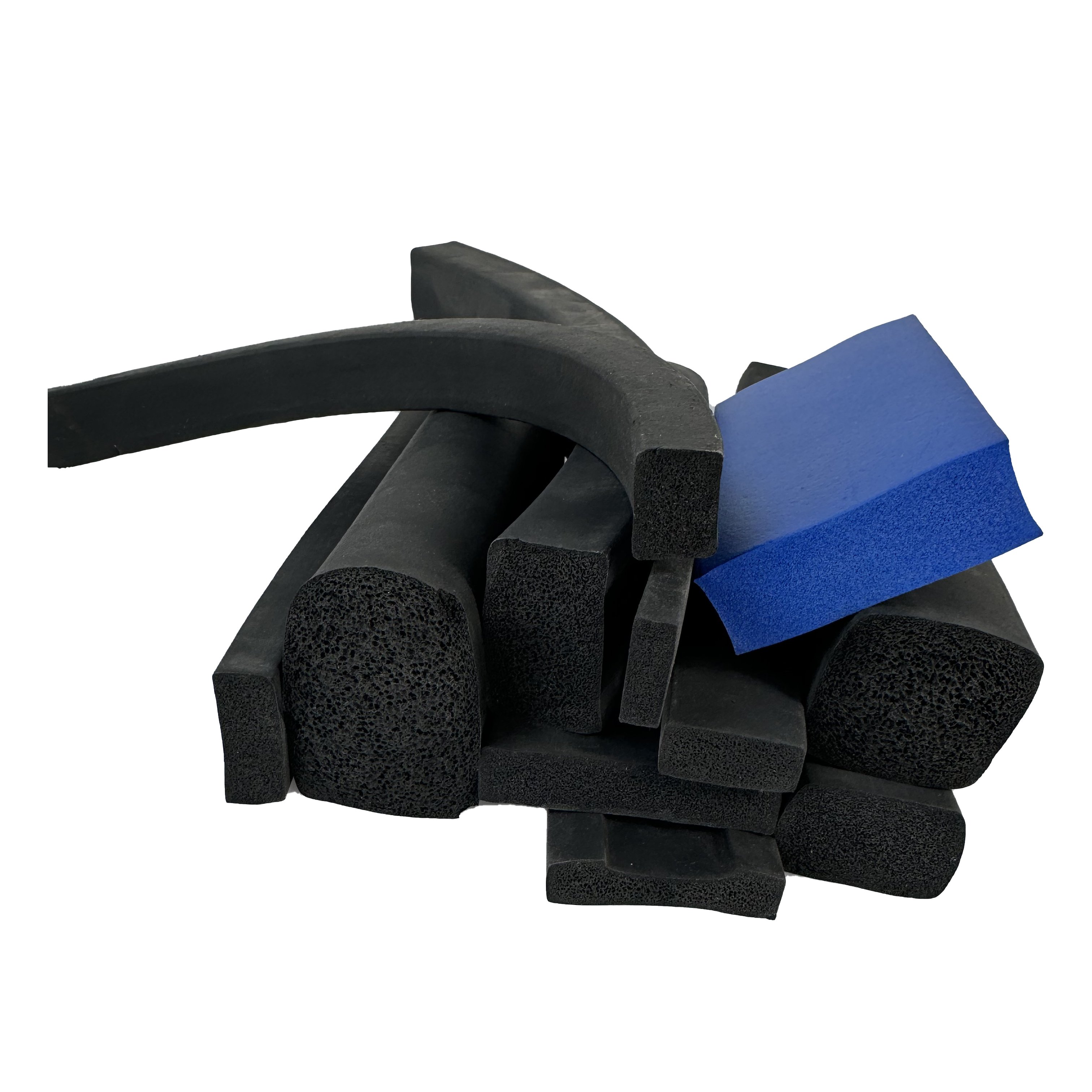 Manufacturer Customized Various size EPDM rubber sheet wear-resistant square foam sponge extrusion rubber EPDM sealing strip