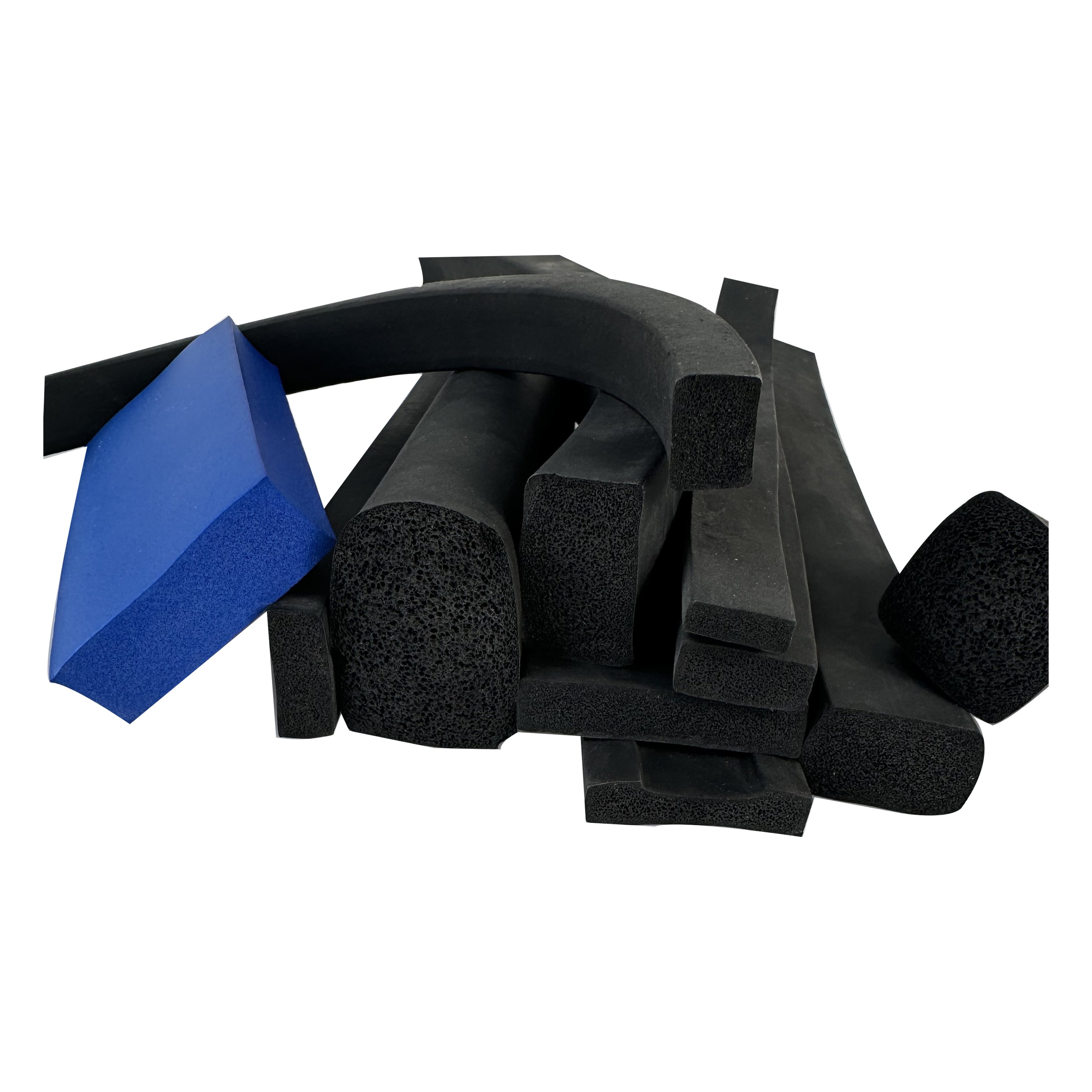 Manufacturer Customized Various size EPDM rubber sheet wear-resistant square foam sponge extrusion rubber EPDM sealing strip