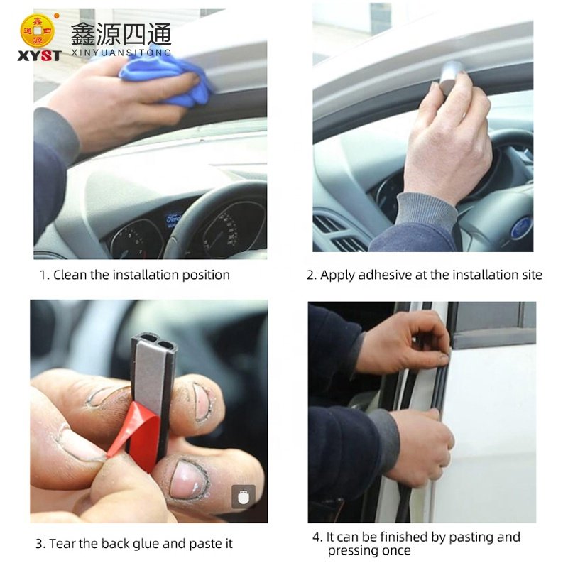 High Quality Special B Shape Weather Sealing Strips Sound Insulation For Automobile
