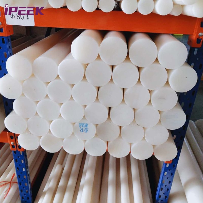 iPEEK Export Japan Polyvinylidene Fluoride Virgin Plastic Plate Sheet Board Block PVDF Rod Bar Stick