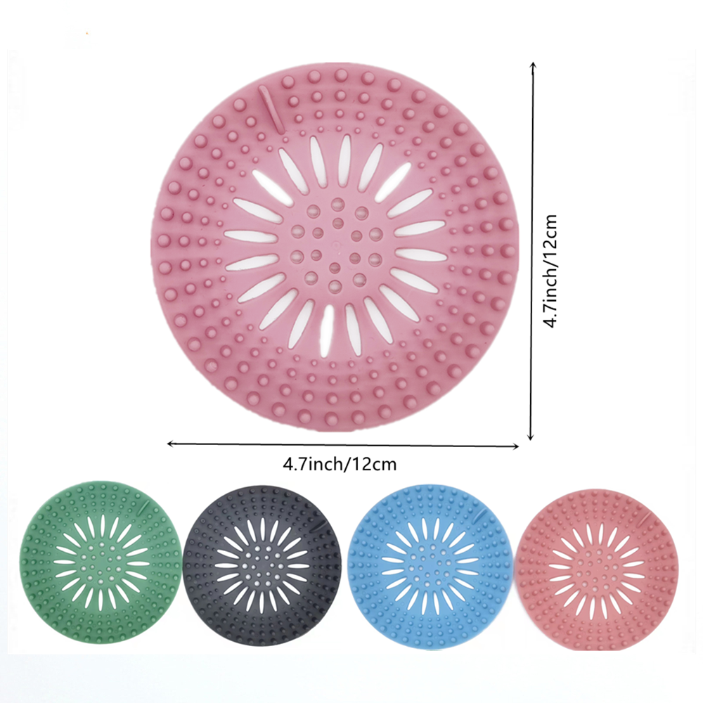 Drain Hair Catcher Hair Trap and Shower Drain Hair Stopper Protectors Modern Strainer Polished Drain Cover Silicone Strainer TPR