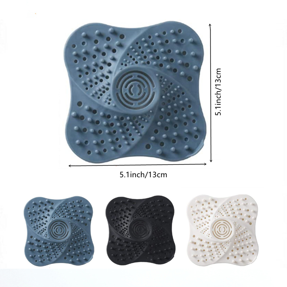 Drain Hair Catcher Hair Trap and Shower Drain Hair Stopper Protectors Modern Strainer Polished Drain Cover Silicone Strainer TPR