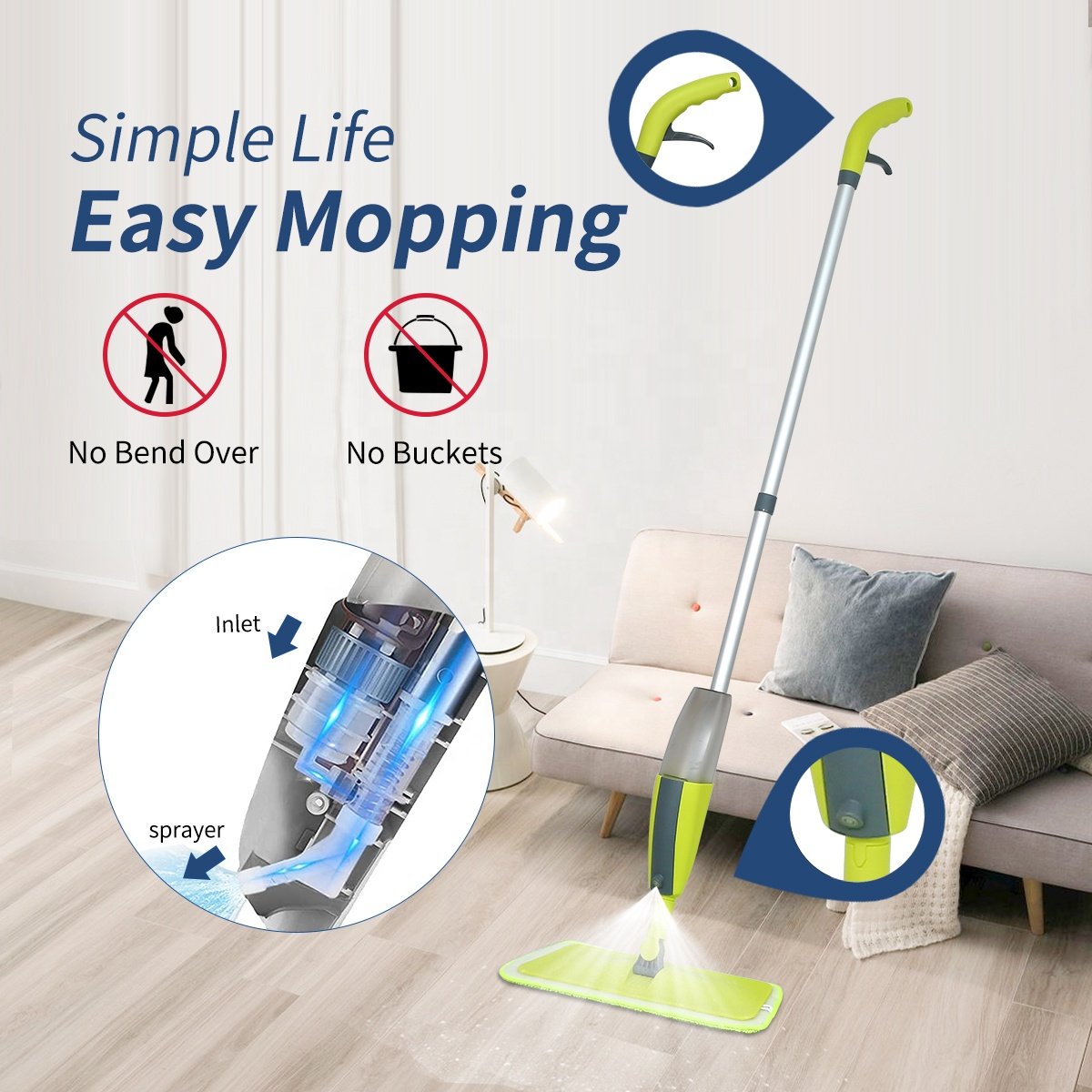 spray mop for floor cleaning