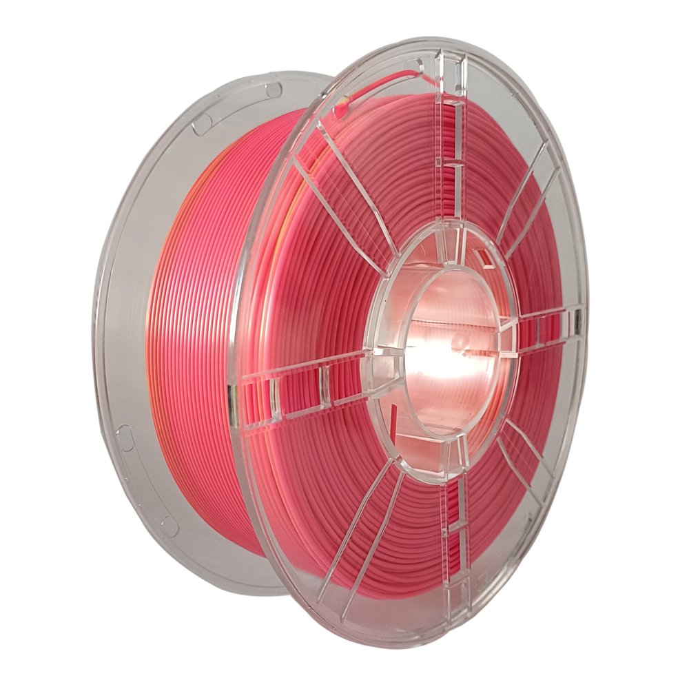 3D Printer Filament 1.75mm 2 Colors Plastic Rods Dual Color Pink Gold Filament Magic Color Matte PLA Bicolor Filament 1KG