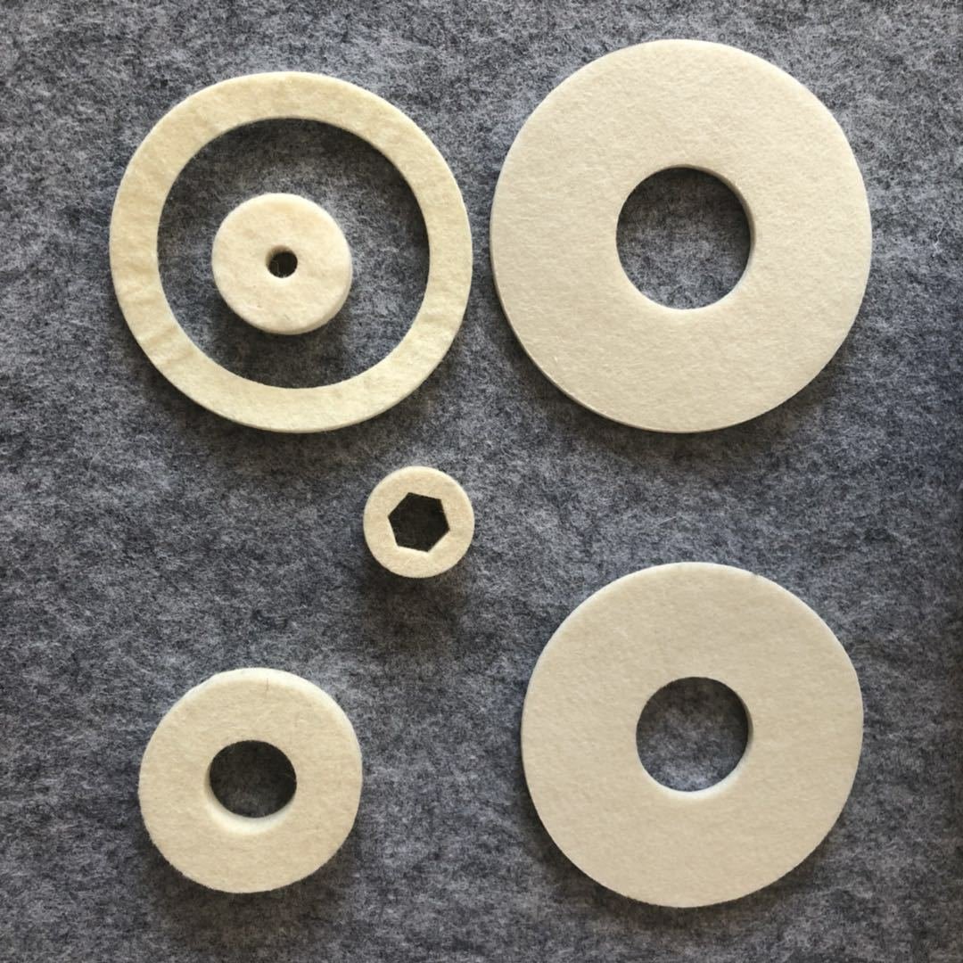 Suit Felt Washer Gasket, Oil Absorption Felt Pads 100% Wool Felt for Machine Felt Material Polyester White Industry Sealing