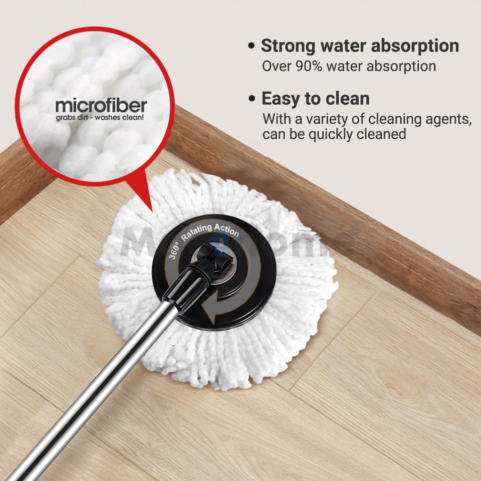 Masthome Easy Use Lazy 360 Rotating Magic Spin Car Mop 360 Bucket Foot Pedal Pedale Wet Chenille Mop