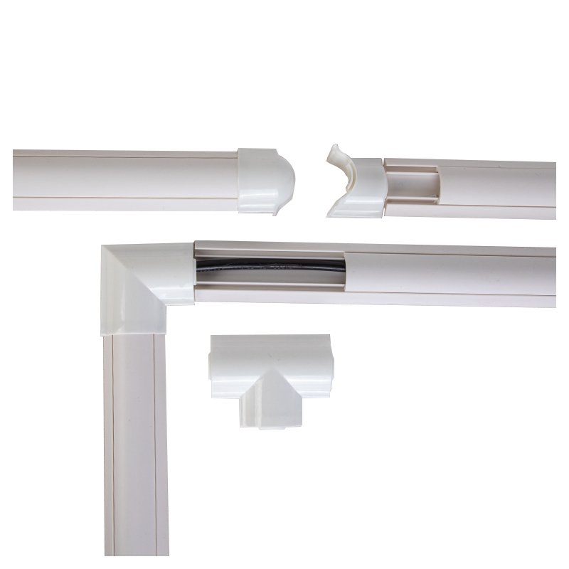 Cord Cover On-Wall Raceway Kit 100X100 PVC Cable Trunking