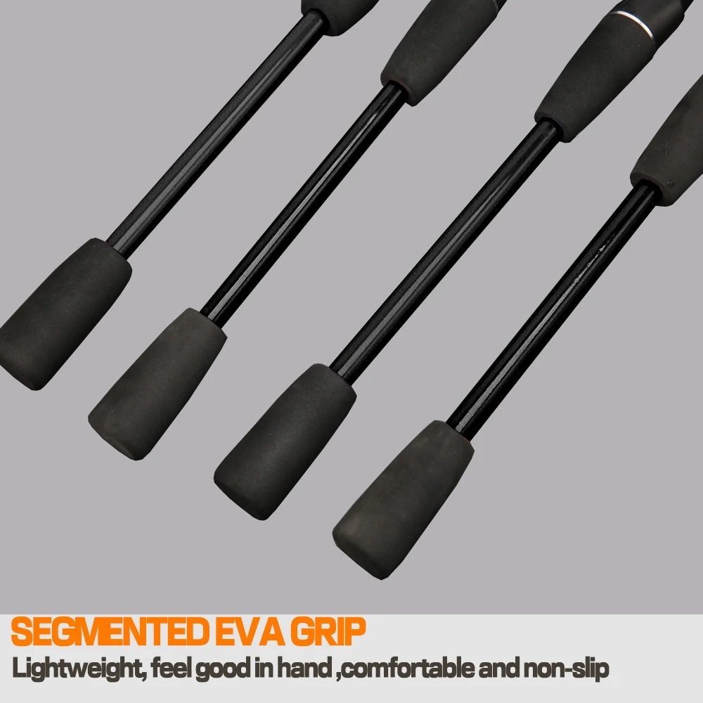 NEWMAJOR 1.68M to 2.1M 2-Section Carbon Lure Fishing Rod Spinning/Casting Hard EVA Handle for River Lake Fishing