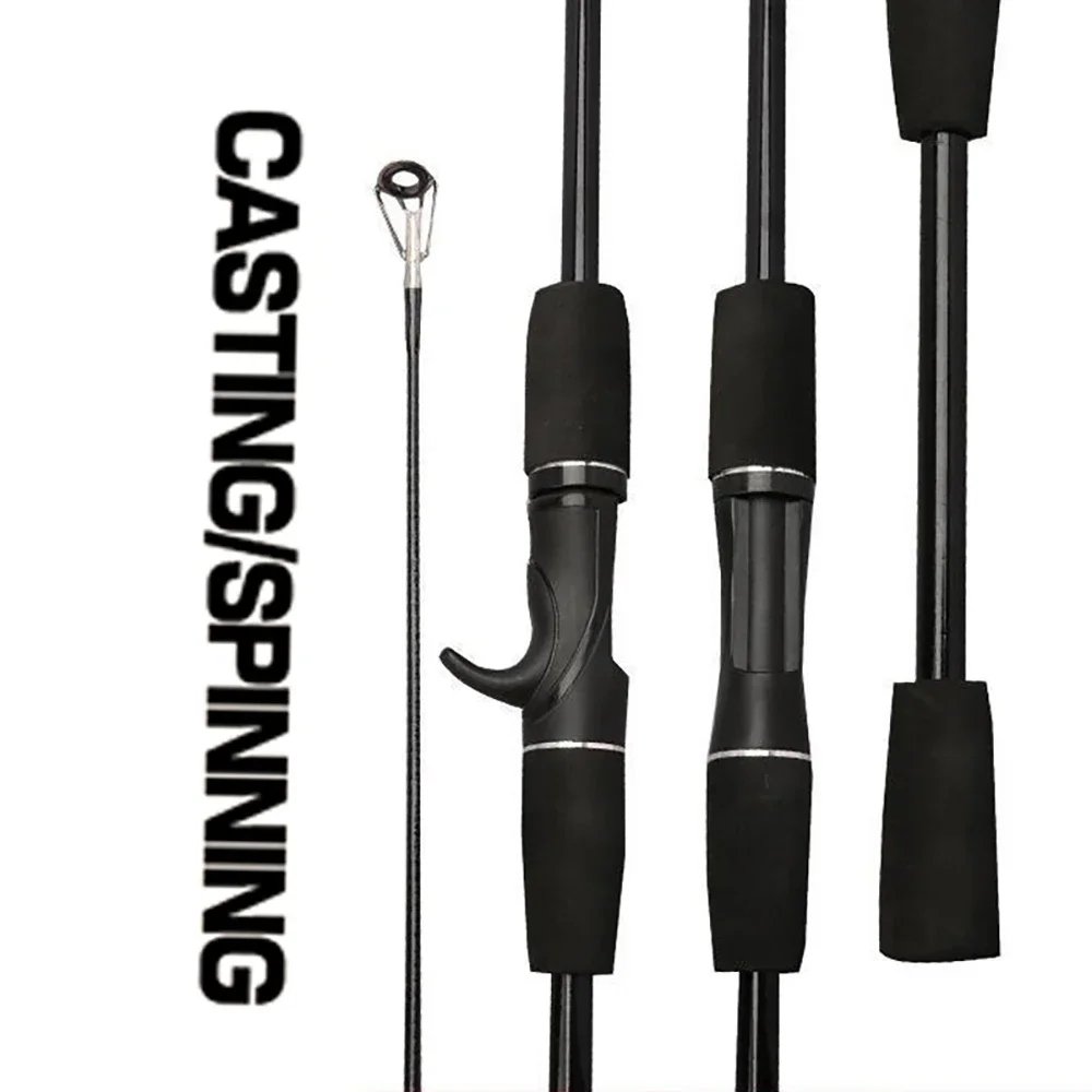 NEWMAJOR 1.68M to 2.1M 2-Section Carbon Lure Fishing Rod Spinning/Casting Hard EVA Handle for River Lake Fishing